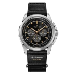 Relógio masculino de prata Venezianico com uma pulseira de couro Bucintoro 1969 42MM Automatic