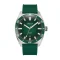 Herrenuhr aus Silber Circula Watches mit Gummiband AquaSport II - Green 40MM Automatic