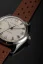 Men's silver Nivada Grenchen watch with leather strap Antarctic 35004M17 35MM