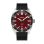 Męski srebrny zegarek Circula Watches z gumowym paskiem AquaSport II - Red 40MM Automatic