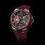 Stříbrné pánské hodinky Ralph Christian s gumovým páskem The Apex Chrono - Crimson Steel 46MM