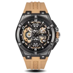 Men's black Ralph Christian watch with a rubber band The Apex Chrono - Desert Tan 46MM