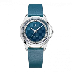 Stříbrné pánské hodinky Venezianico s koženým páskem Redentore Laguna 1121511 36MM
