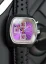Men's silver Straton Watch with leather strap Speciale Purple 42MM