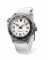 Zilverkleurig herenhorloge van Undone Watches met een rubberen band AquaLume White 43MM Automatic