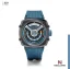 Men's black Nsquare Watch with rubber strap NSQUARE NICK II Black / Blue 45MM Automatic