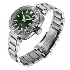 Men's silver Audaz watch with steel strap King Ray ADZ-3040-04 - Automatic 42MM