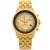 Reloj de oro Luis XVI para hombre con correa de acero Frosted Aramis - Gold 43MM