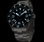 Męski srebrny zegarek NTH Watches ze stalowym paskiem 2K1 Subs Swiftsure With Date - Black Automatic 43,7MM