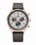 Strieborné pánske hodinky Swiss Military Hanowa s koženým pásikom Chronograph SM34081.09 42MM
