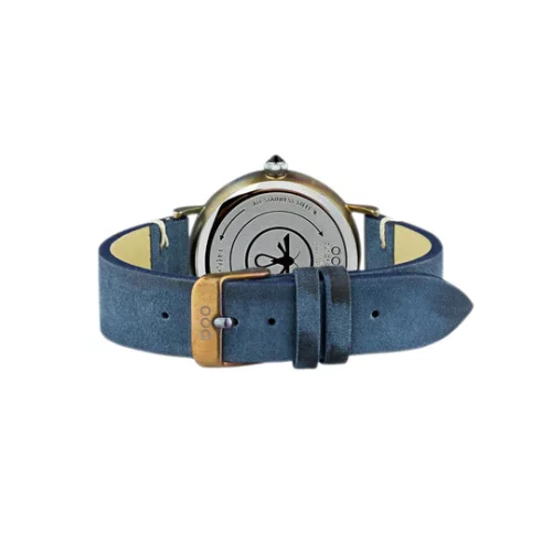 Orologio da uomo Out Of Order Watches in colore argento con cinturino in pelle Firefly 36 Blue 36MM