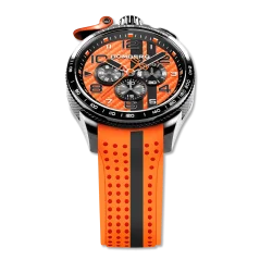 Men's black Bomberg Watch with rubber strap RACING CARBON OG 45MM