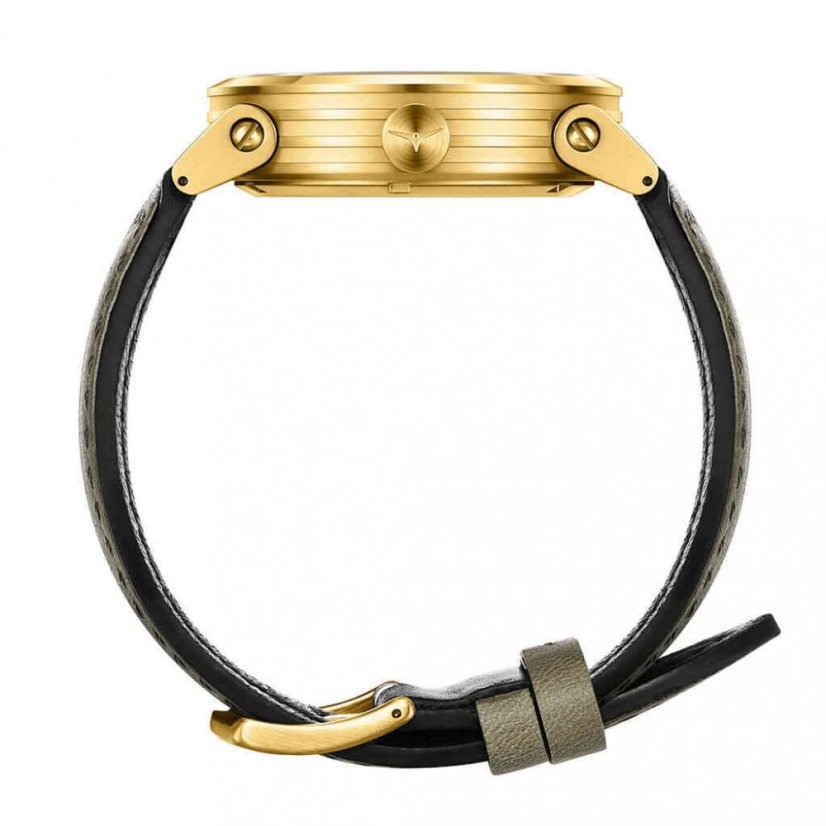 Men's gold Zinvo Watches watch with genuine leather belt Blade - Gold 44MM