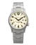 Relógio Momentum Watches prata para homens com pulseira de aço Wayfinder GMT White 40MM