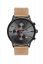 Relógio Paul Rich masculino em preto com pulseira de couro genuíno Viper - Leather