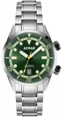 Relógio Audaz Watches de prata para homem com pulseira de aço Seafarer ADZ-3030-03 - Automatic 42MM