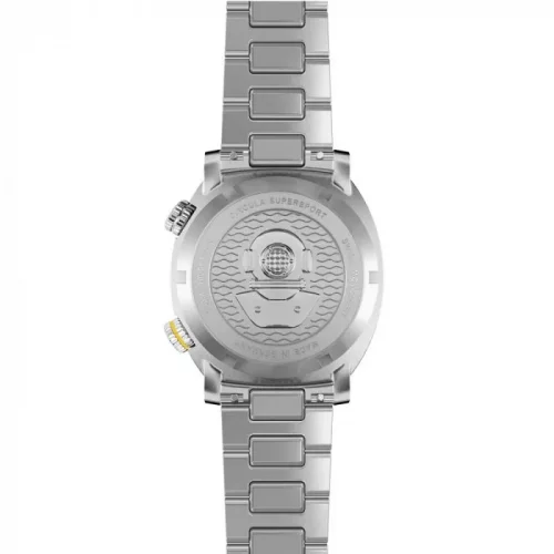 Strieborné pánske hodinky Circula Watches s ocelovým pásikom SuperSport - Petrol 40MM Automatic