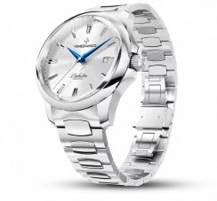 Stříbrné pánské hodinky Venezianico s ocelovým páskem Redentore 1221507C 40MM