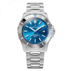 Herrenuhr Venezianico in Silber mit Stahlarmband Nereide Tungsteno 4521501C Blue 42MM Automatic