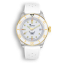 Relógio Squale prata para homens com pulseira de borracha 1545 White Rubber - Silver 40MM Automatic