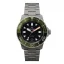 Men's silver Draken watch with steel strap Tugela – Green 42MM