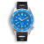 Men's silver Squale watch with rubber strap 1521 Blue Blasted Rubber - Silver 42MM Automatic