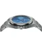 Miesten hopeinen Valuchi Watches -kello teräshihnalla Date Master - Silver Blue 40MM