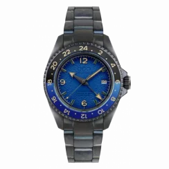 Relógio Out Of Order Watches prata para homens com pulseira de aço Trecento Blue 40MM Automatic