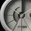 Men's silver 22Designstudio Watches watch with leather strap 4D Concrete Grey 44MM