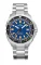 Zilverkleurig herenhorloge van Delma Watches met stalen riem band Shell Star Titanium Silver / Blue 41MM Automatic