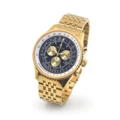 Goldene Louis XVI Herrenuhr mit Stahlband Artagnan - Gold 47.5MM