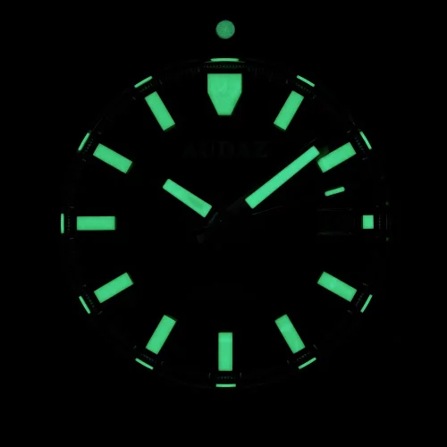 Miesten hopeinen Audaz Watches -kello teräshihnalla King Ray ADZ-3040-01 - Automatic 42MM