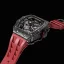 Czarny zegarek męski Tsar Bomba Watch z gumką TB8208CF - Passion Red Automatic 43,5MM