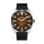 Stříbrné pánské hodinky Circula s gumovým páskem AquaSport II - Brown 40MM Automatic