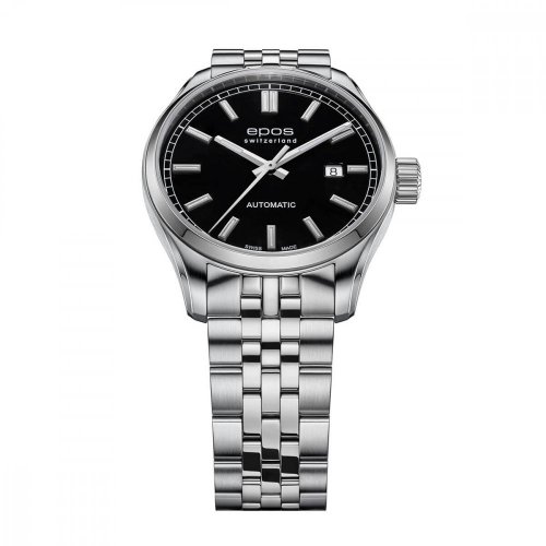 Relógio masculino Epos prateado com pulseira de aço Passion 3501.132.20.15.30 41MM Automatic