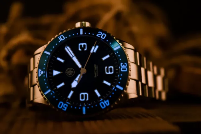 Reloj NTH Watches plateado para hombre con correa de acero 2K1 Subs Swiftsure No Date - Blue Automatic 43,7MM