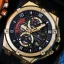 Zlaté pánské hodinky Ralph Christian s gumovým páskem The Apex Chrono - Luxe Black 46MM