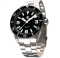 Strieborné pánske hodinky NTH Watches s oceľovým pásikom 2K1 Subs Swiftsure No Date - Black Automatic 43,7MM