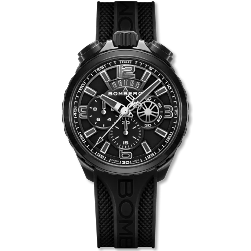 Orologio da uomo Bomberg Watches colore nero con elastico DEEP BLACK 45MM