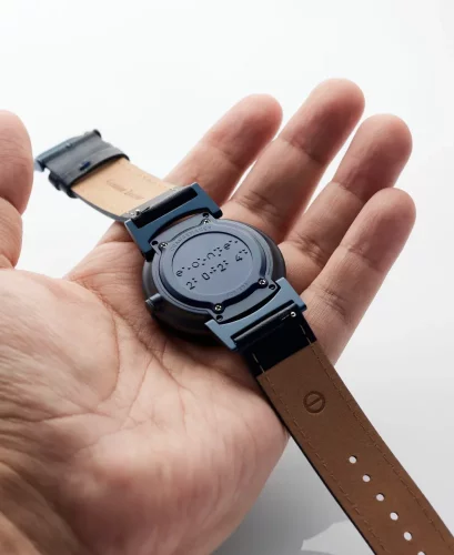 Niebieski zegarek męski Eone ze skórzanym paskiem ChangeMaker FFB 23 Limited Edition 40MM