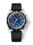 Men's silver Nivada Grenchen watch with rubber strap CHRONOSPORT Blue 77003A01 38MM Automatic