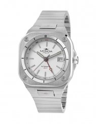 Stříbrné pánské hodinky Mondia s ocelovým páskem The Madison Shape - Silver / White 40MM Automatic