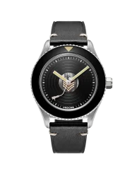 Men's silver Undone Watch with leather strap Legends of Rock | The Beatles 40MM Automatic