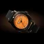 Men's black Nivada Grenchen watch with leather strap Depthmaster Black Pumpkin 14131A15 39MM Automatic