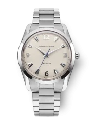 Strieborné pánske hodinky Nivada Grenchen s ocelovým opaskom Antarctic 35004M20 35MM