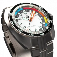 Men's silver NTH watch with steel strap DevilRay No Date - Silver / White Automatic 43MM