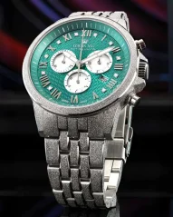 Men's silver Louis XVI watch with steel strap Frosted Aramis 2.0 With Diamonds - 3625 Silver 43MM