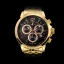 Ανδρικό χρυσό ρολόι Louis XVI με ατσάλινο λουράκι Athos le Grand - Gold 48MM