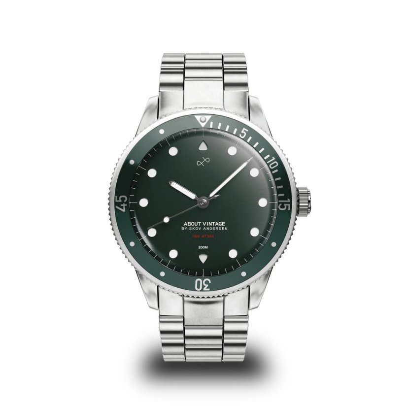 Men's silver About Vintage watch with steel strap At´sea
