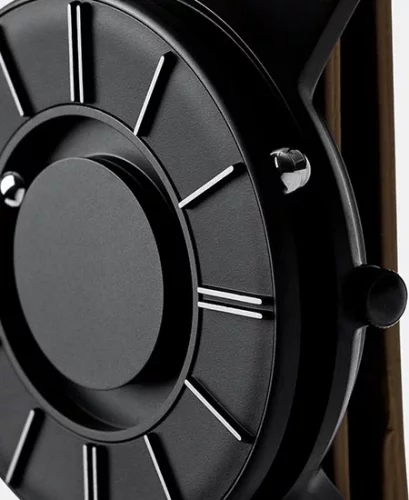Čierne pánske hodinky Eone s koženým opaskom Bradley Apex Leather Sand - Black 40MM
